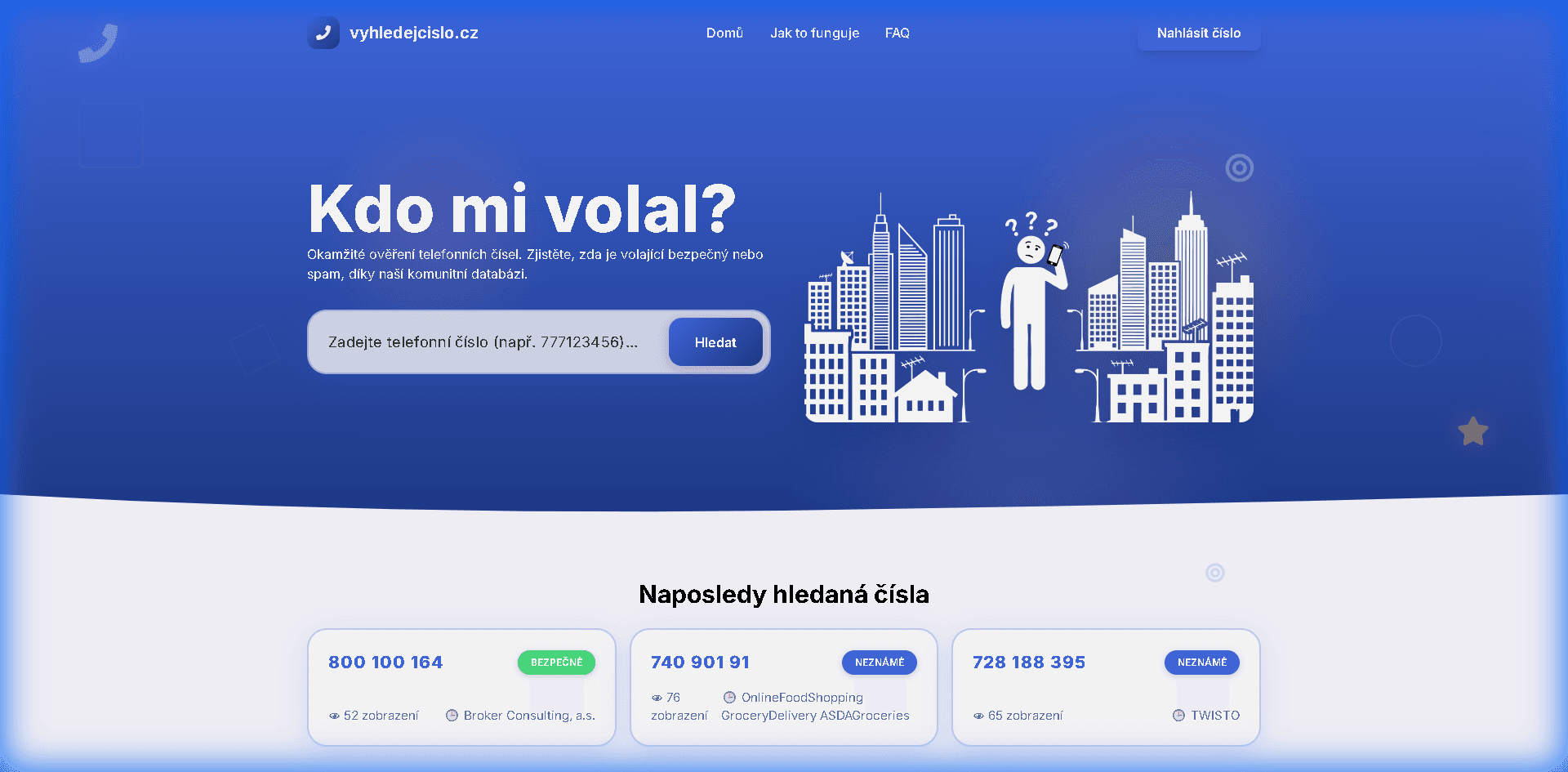 VyhledejCislo.cz Preview
